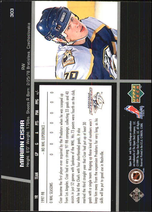 B1597- 1998-99 Upper Deck Hk Cards 1-420 +Rookies -You Pick- 15+ FREE US SHIP - Picture 261 of 449