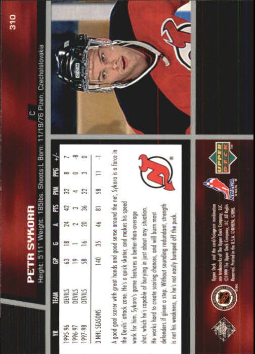 B1597- 1998-99 Upper Deck Hk Cards 1-420 +Rookies -You Pick- 15+ FREE US SHIP - Picture 275 of 449