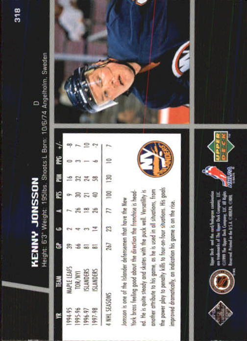 B1597- 1998-99 Upper Deck Hk Cards 1-420 +Rookies -You Pick- 15+ FREE US SHIP - Picture 291 of 449