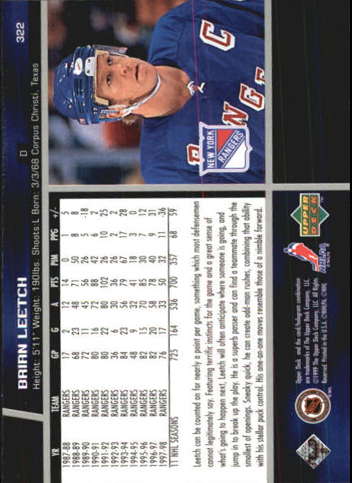 B1597- 1998-99 Upper Deck Hk Cards 1-420 +Rookies -You Pick- 15+ FREE US SHIP - Picture 299 of 449