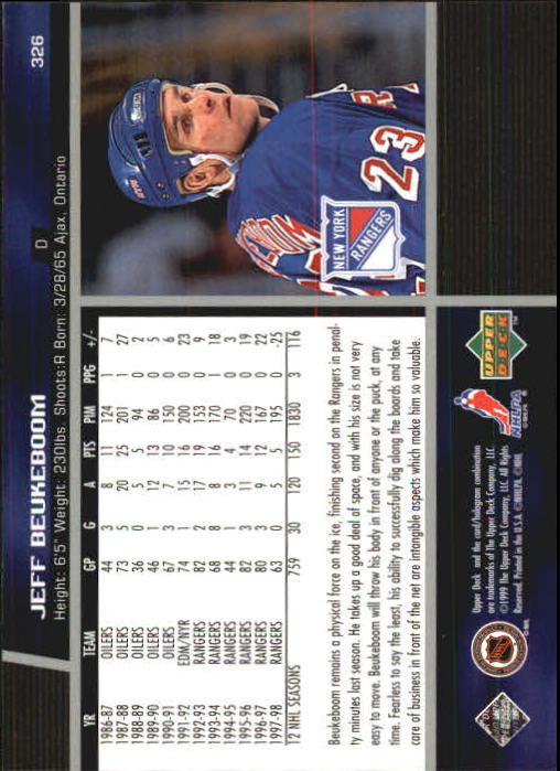 B1597- 1998-99 Upper Deck Hk Cards 1-420 +Rookies -You Pick- 15+ FREE US SHIP - Picture 307 of 449