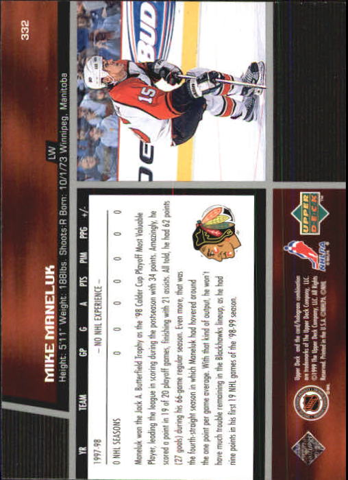 B1597- 1998-99 Upper Deck Hk Cards 1-420 +Rookies -You Pick- 15+ FREE US SHIP - Picture 319 of 449