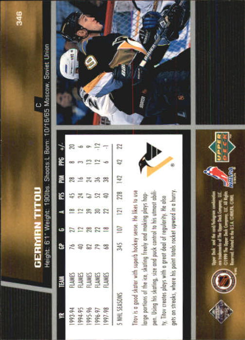 B1597- 1998-99 Upper Deck Hk Cards 1-420 +Rookies -You Pick- 15+ FREE US SHIP - Picture 345 of 449