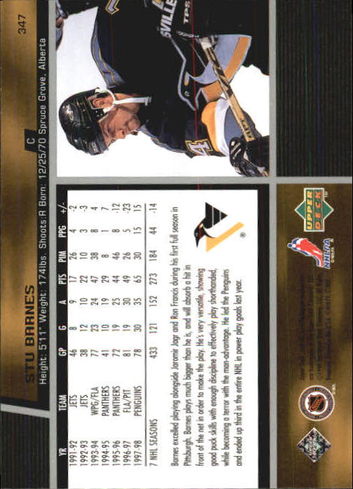 B1597- 1998-99 Upper Deck Hk Cards 1-420 +Rookies -You Pick- 15+ FREE US SHIP - Picture 347 of 449