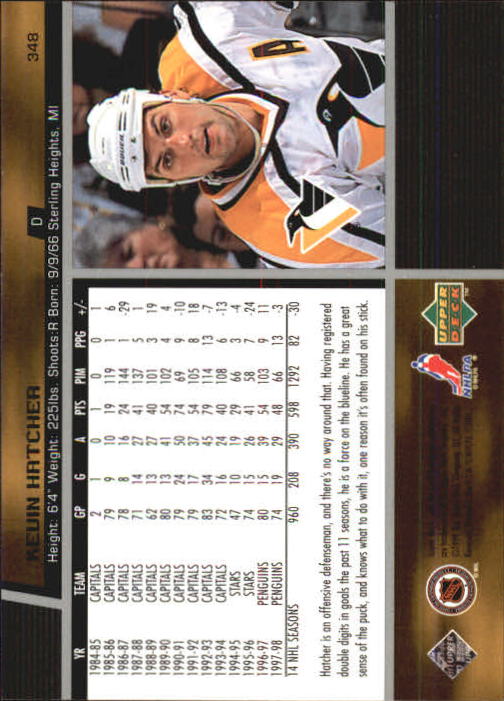 B1597- 1998-99 Upper Deck Hk Cards 1-420 +Rookies -You Pick- 15+ FREE US SHIP - Picture 349 of 449