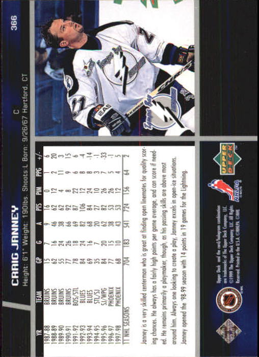 B1597- 1998-99 Upper Deck Hk Cards 1-420 +Rookies -You Pick- 15+ FREE US SHIP - Picture 383 of 449