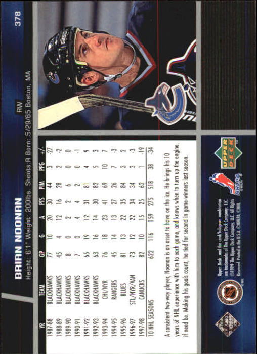 B1597- 1998-99 Upper Deck Hk Cards 1-420 +Rookies -You Pick- 15+ FREE US SHIP - Picture 407 of 449