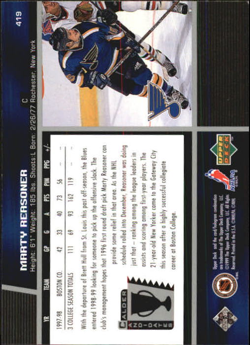 B1597- 1998-99 Upper Deck Hk Cards 1-420 +Rookies -You Pick- 15+ FREE US SHIP - Picture 449 of 449