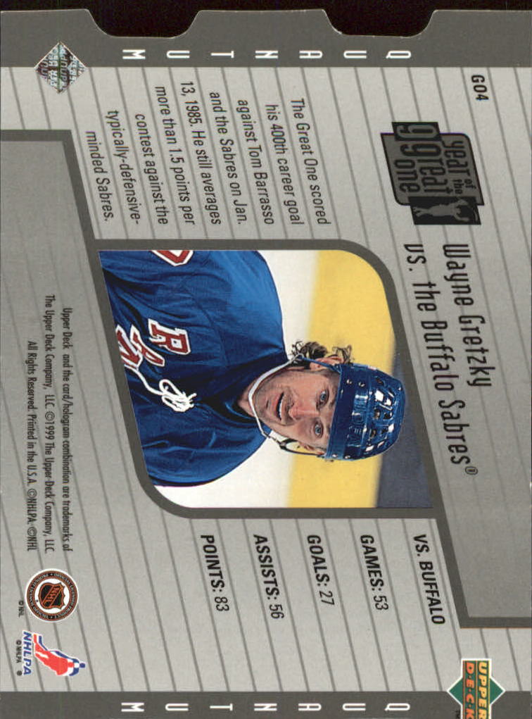 1998-99 Upper Deck Year of the Great One Quantum 1 #GO4 Wayne Gretzky back image