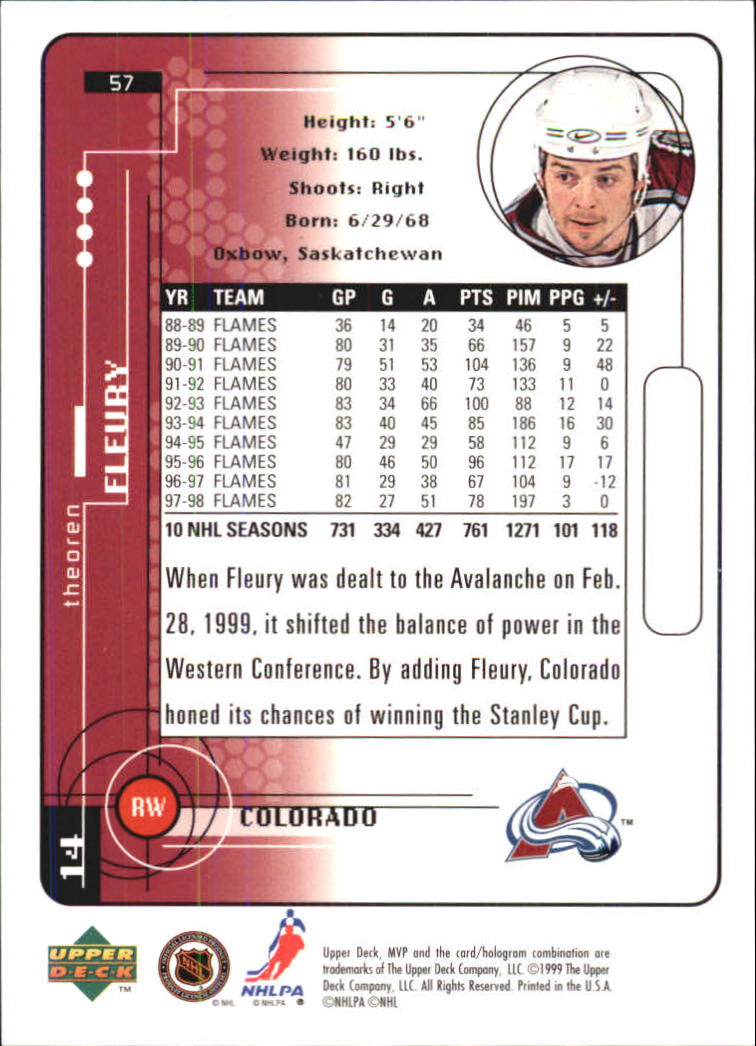 A2307- 1998-99 Upper Deck MVP Hk 1-220 + Einsätze -du Pick- 15 + Gratis US - Bild 115 von 441