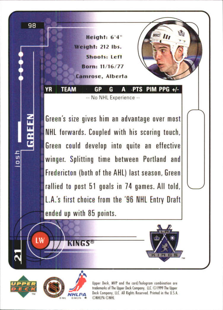 A2307- 1998-99 Upper Deck MVP Hk 1-220 + Einsätze -du Pick- 15 + Gratis US - Bild 197 von 441