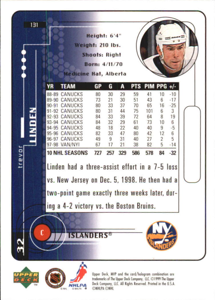 A2307- 1998-99 Upper Deck MVP Hk 1-220 + Einsätze -du Pick- 15 + Gratis US - Bild 263 von 441