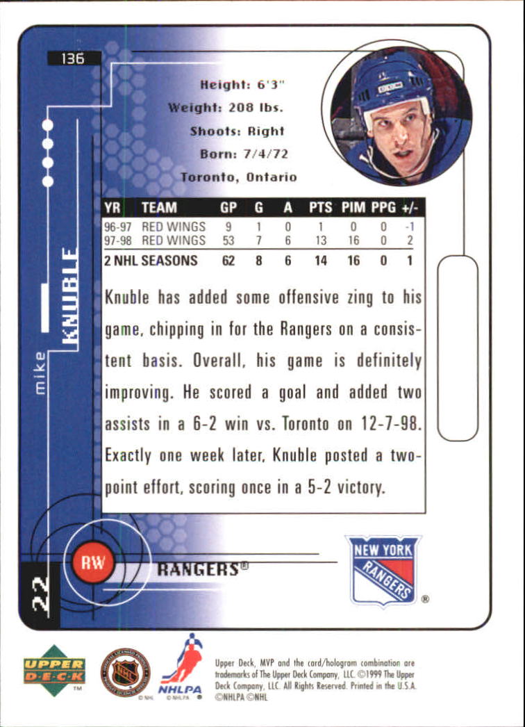 A2307- 1998-99 Upper Deck MVP Hk 1-220 + Einsätze -du Pick- 15 + Gratis US - Bild 271 von 441