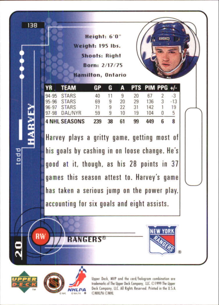A2307- 1998-99 Upper Deck MVP Hk 1-220 + Einsätze -du Pick- 15 + Gratis US - Bild 275 von 441