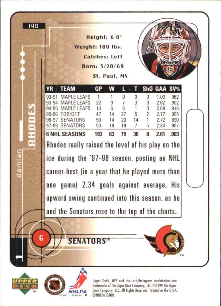 A2307- 1998-99 Upper Deck MVP Hk 1-220 + Einsätze -du Pick- 15 + Gratis US - Bild 279 von 441