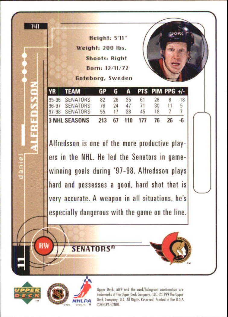 A2307- 1998-99 Upper Deck MVP Hk 1-220 + Einsätze -du Pick- 15 + Gratis US - Bild 281 von 441