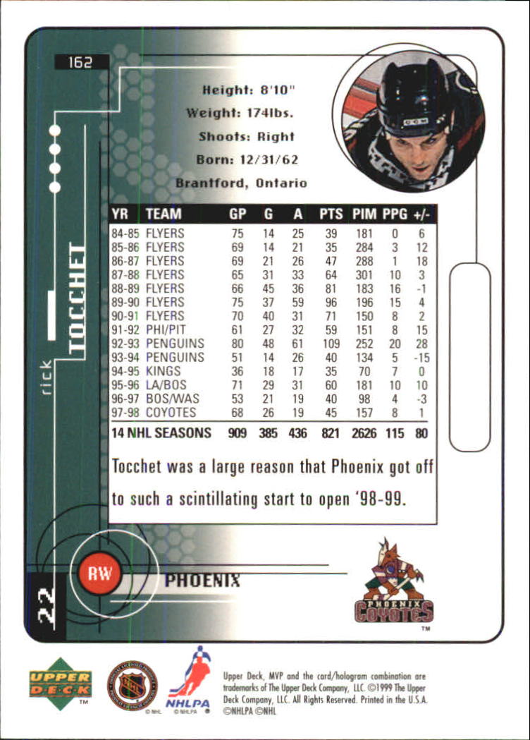 A2307- 1998-99 Upper Deck MVP Hk 1-220 + Einsätze -du Pick- 15 + Gratis US - Bild 323 von 441