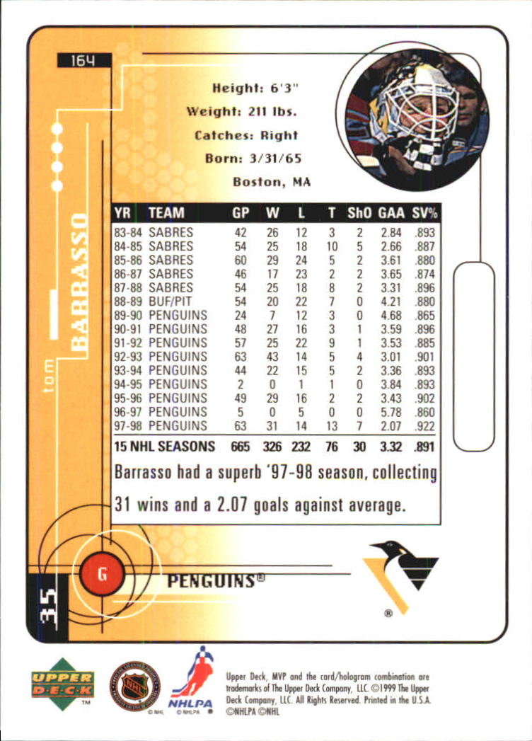 A2307- 1998-99 Upper Deck MVP Hk 1-220 + Einsätze -du Pick- 15 + Gratis US - Bild 327 von 441