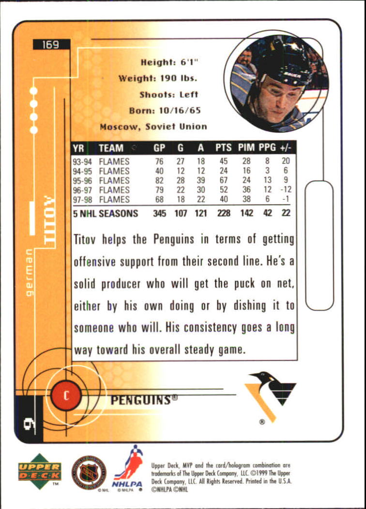 A2307- 1998-99 Upper Deck MVP Hk 1-220 + Einsätze -du Pick- 15 + Gratis US - Bild 337 von 441