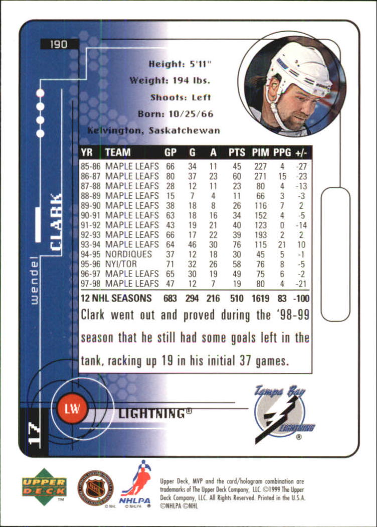 A2307- 1998-99 Upper Deck MVP Hk 1-220 + Einsätze -du Pick- 15 + Gratis US - Bild 377 von 441