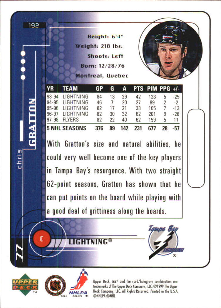 A2307- 1998-99 Upper Deck MVP Hk 1-220 + Einsätze -du Pick- 15 + Gratis US - Bild 383 von 441