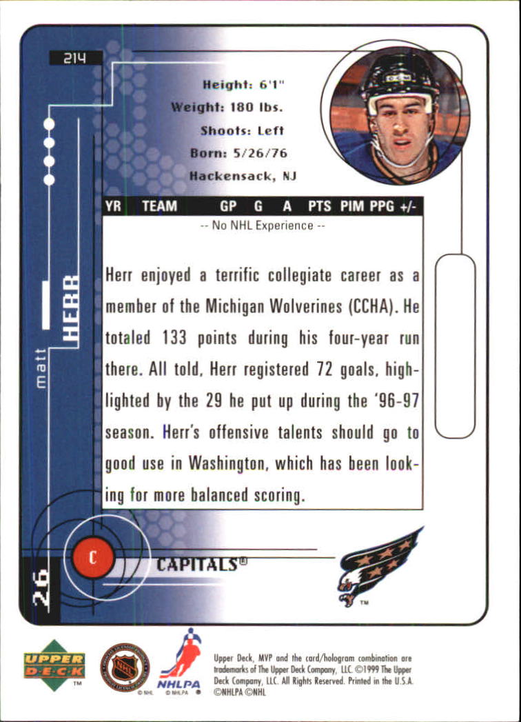 A2307- 1998-99 Upper Deck MVP Hk 1-220 + Einsätze -du Pick- 15 + Gratis US - Bild 427 von 441