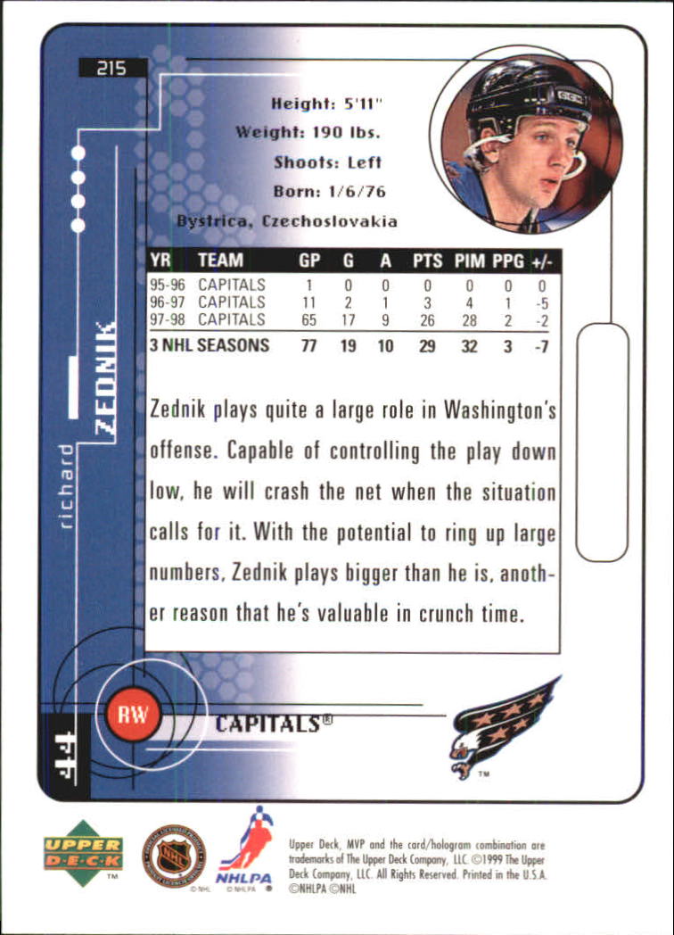A2307- 1998-99 Upper Deck MVP Hk 1-220 + Einsätze -du Pick- 15 + Gratis US - Bild 429 von 441