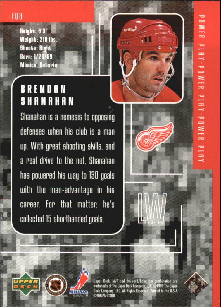 1998-99 Upper Deck MVP Special Forces #F8 Brendan Shanahan back image
