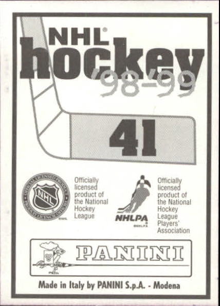 1998-99 Panini Stickers #41 Radek Bonk back image