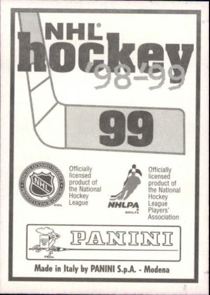 1998-99 Panini Stickers #99 Rob Zamuner back image