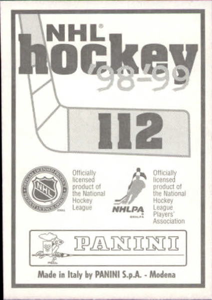 1998-99 Panini Stickers #112 Alexei Zhamnov back image