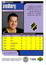 1998-99 Swedish UD Choice #3 Mathias Svedberg back image
