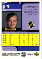 1998-99 Swedish UD Choice #12 Anders Gozzi back image