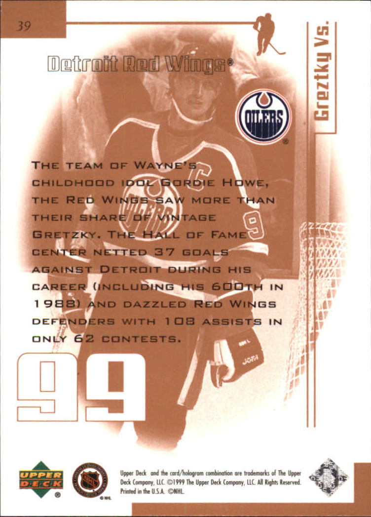 1999 Wayne Gretzky Living Legend #39 Wayne Gretzky Detroit back image