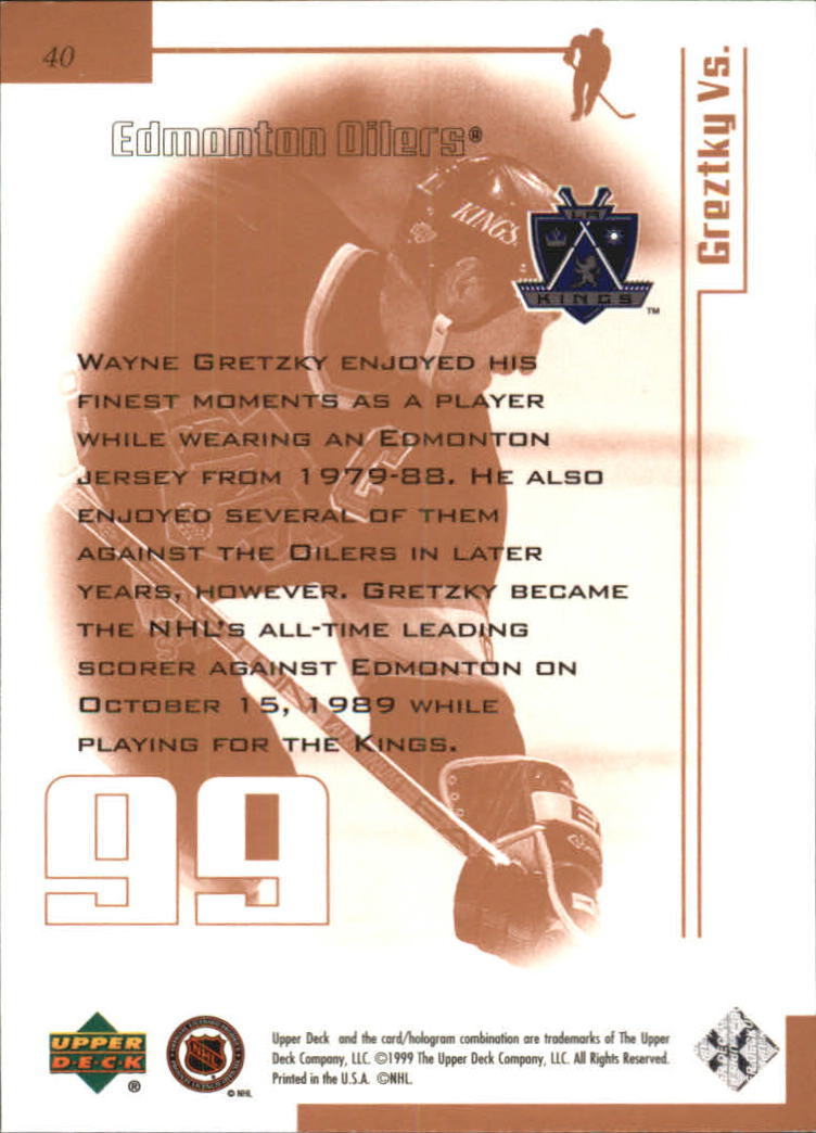 1999 Wayne Gretzky Living Legend #40 Wayne Gretzky Edmonton back image