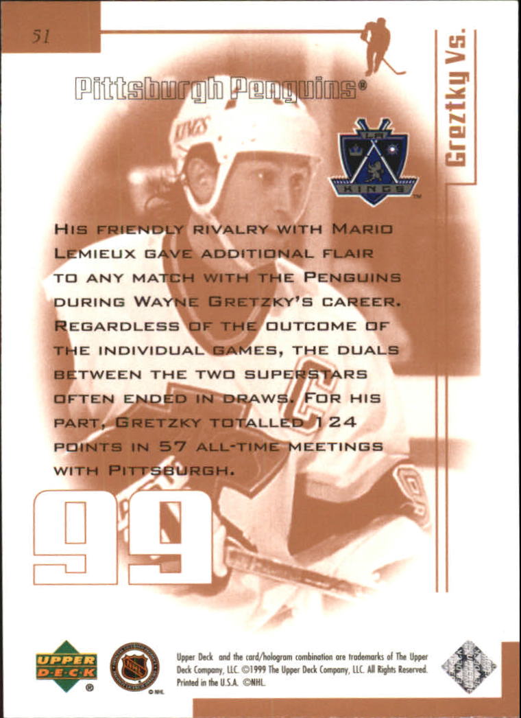 1999 Wayne Gretzky Living Legend #51 Wayne Gretzky Pittsburgh back image