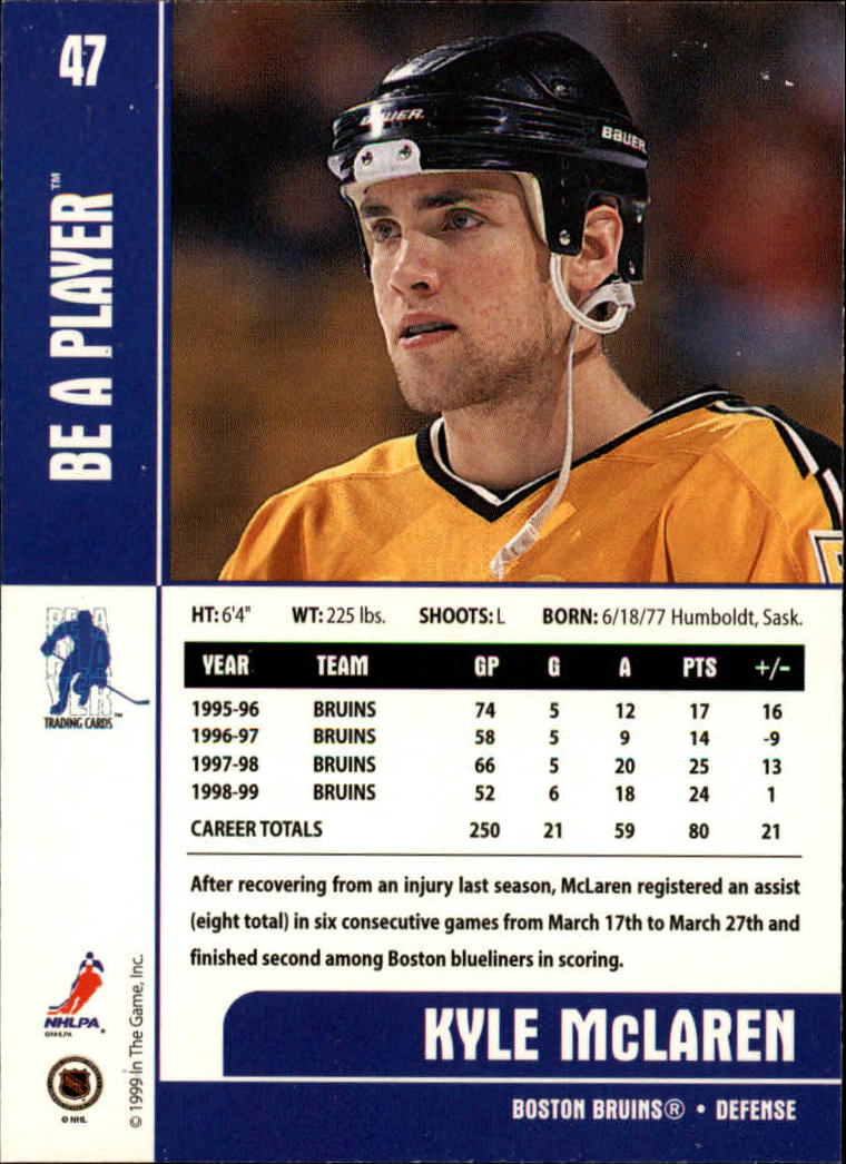 1999-00 In the Game Be A Player Memorabilia - #227 Shawn Heins (RC)