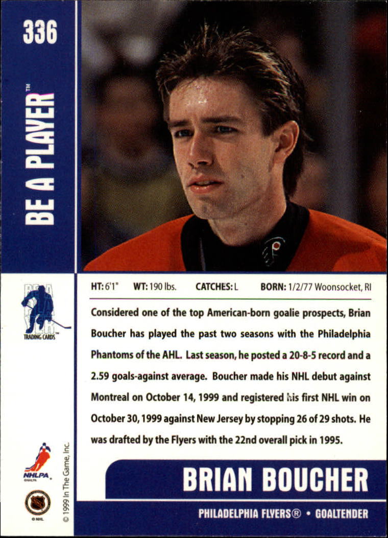 1999-00 BAP Memorabilia #336 Brian Boucher back image