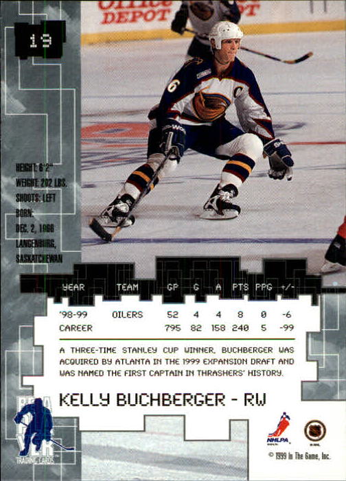 1999-00 BAP Millennium #19 Kelly Buchberger back image