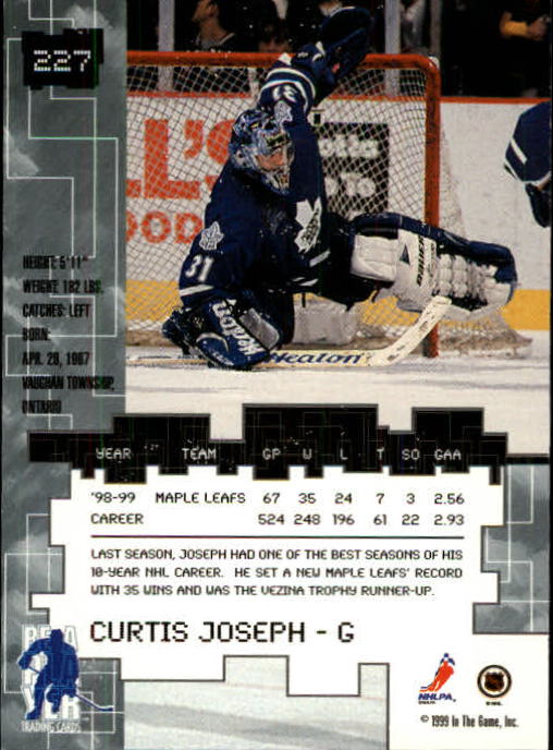1999-00 BAP Millennium #227 Curtis Joseph back image