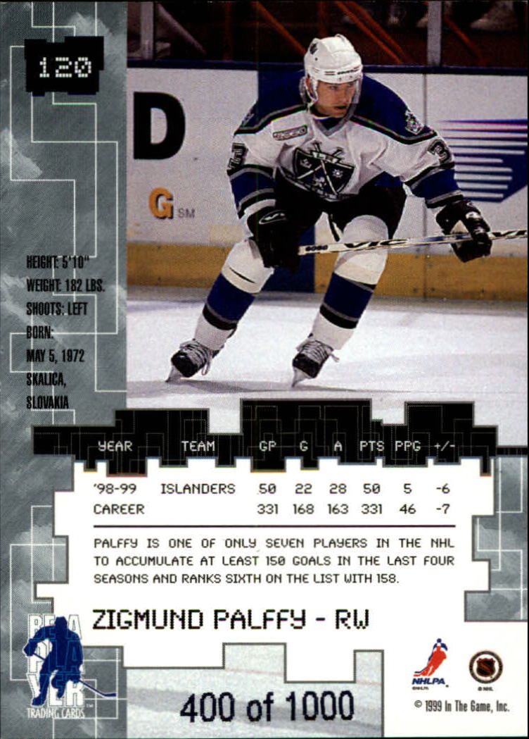 1999-00 BAP Millennium Ruby #120 Zigmund Palffy back image