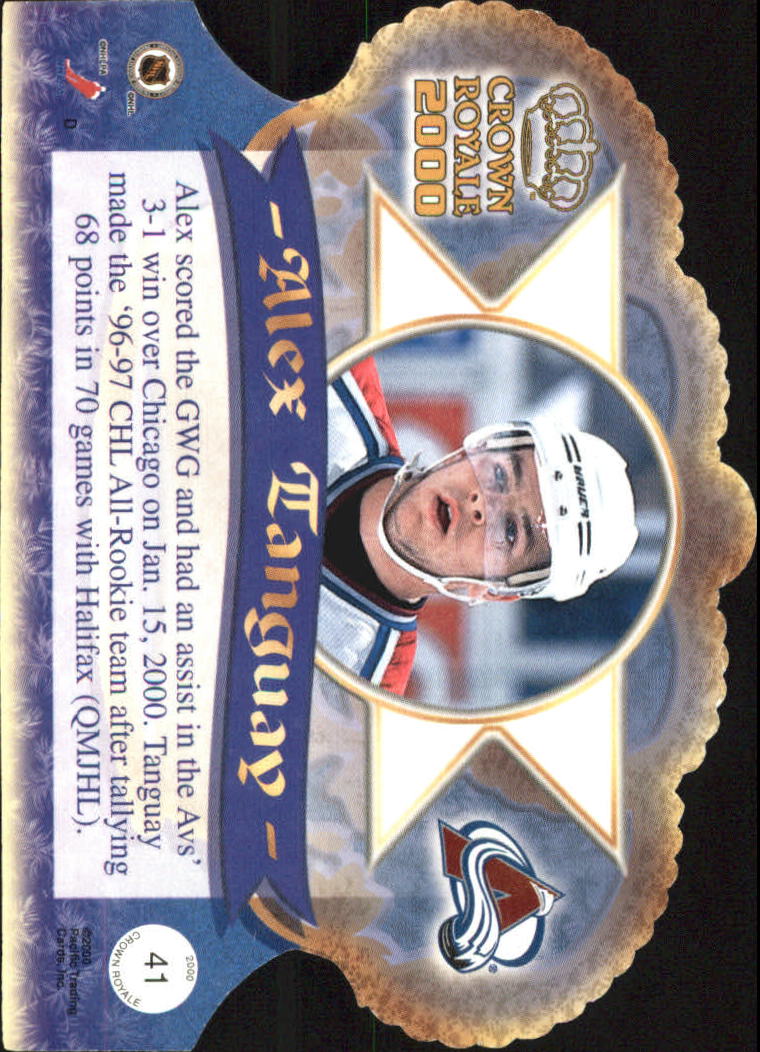 1999-00 Crown Royale Prospects Parallel #41 Alex Tanguay back image