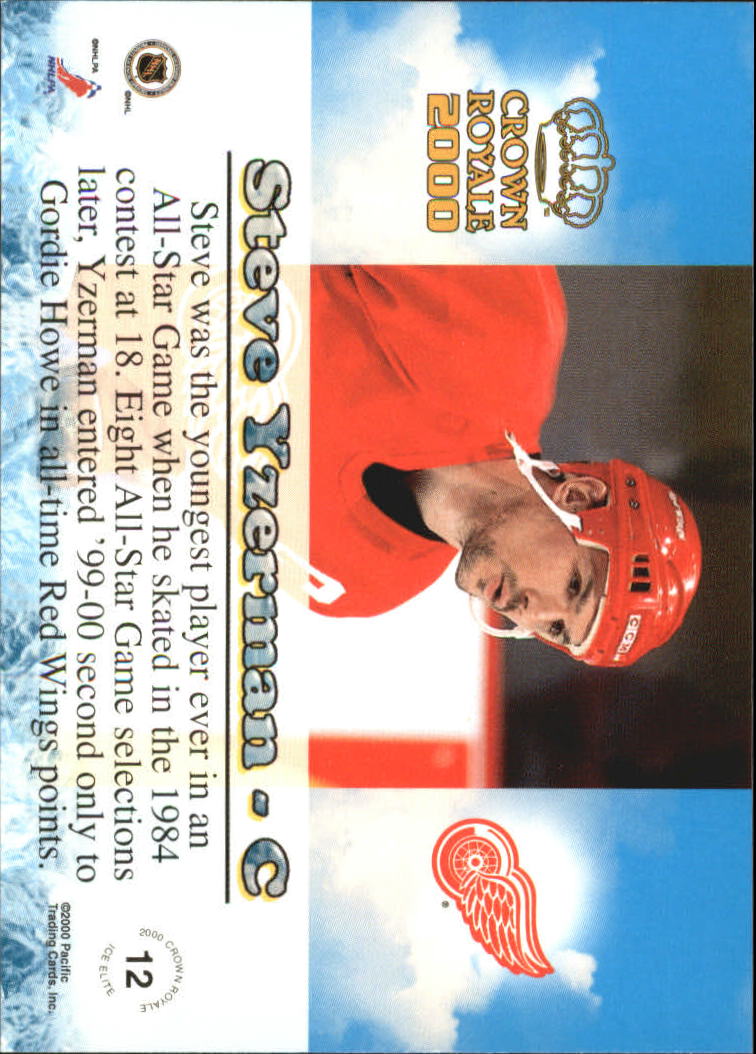 1999-00 Crown Royale Ice Elite #12 Steve Yzerman back image