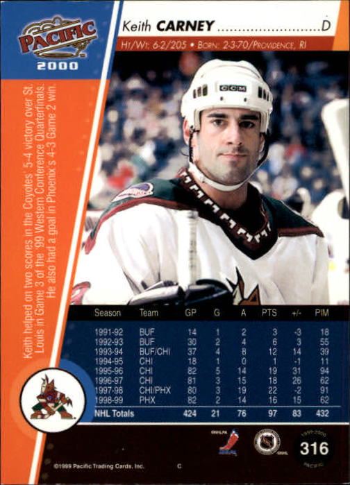 1999-00 Pacific - #437 Peter Bondra