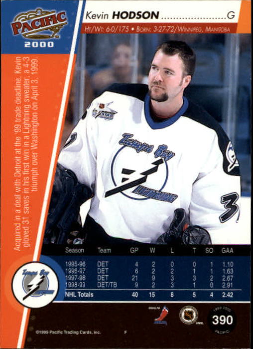 A5566- 1999-00 Pacific Hockey #s 251-450 +Inserts -You Pick- 15+ FREE US SHIP - Picture 213 of 371