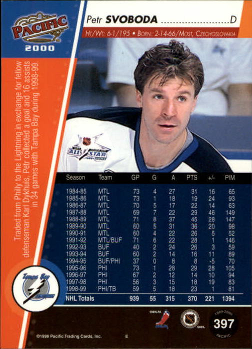 A5566- 1999-00 Pacific Hockey #s 251-450 +Inserts -You Pick- 15+ FREE US SHIP - Picture 225 of 371