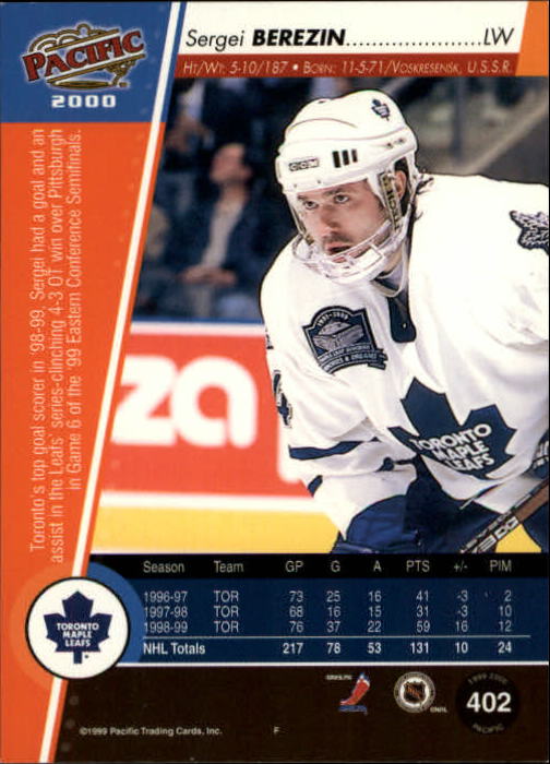A5566- 1999-00 Pacific Hockey #s 251-450 +Inserts -You Pick- 15+ FREE US SHIP - Picture 235 of 371