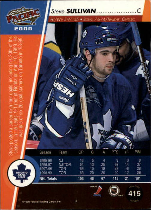 A5566- 1999-00 Pacific Hockey #s 251-450 +Inserts -You Pick- 15+ FREE US SHIP - Picture 255 of 371
