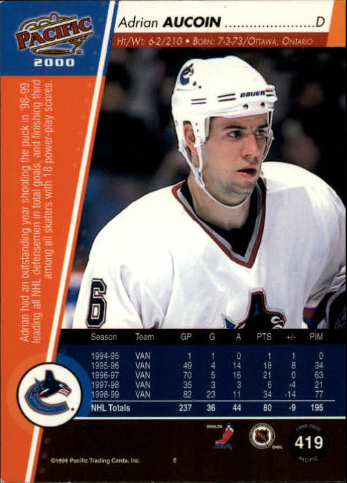A5566- 1999-00 Pacific Hockey #s 251-450 +Inserts -You Pick- 15+ FREE US SHIP - Picture 263 of 371
