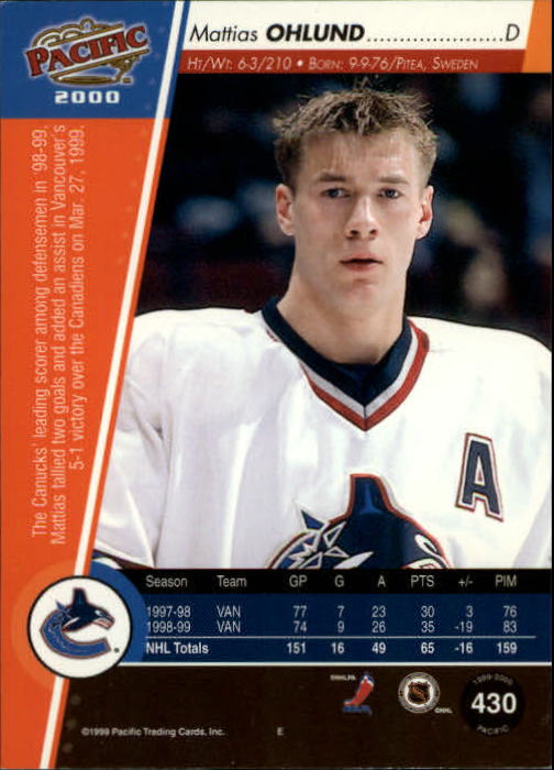 A5566- 1999-00 Pacific Hockey #s 251-450 +Inserts -You Pick- 15+ FREE US SHIP - Picture 285 of 371